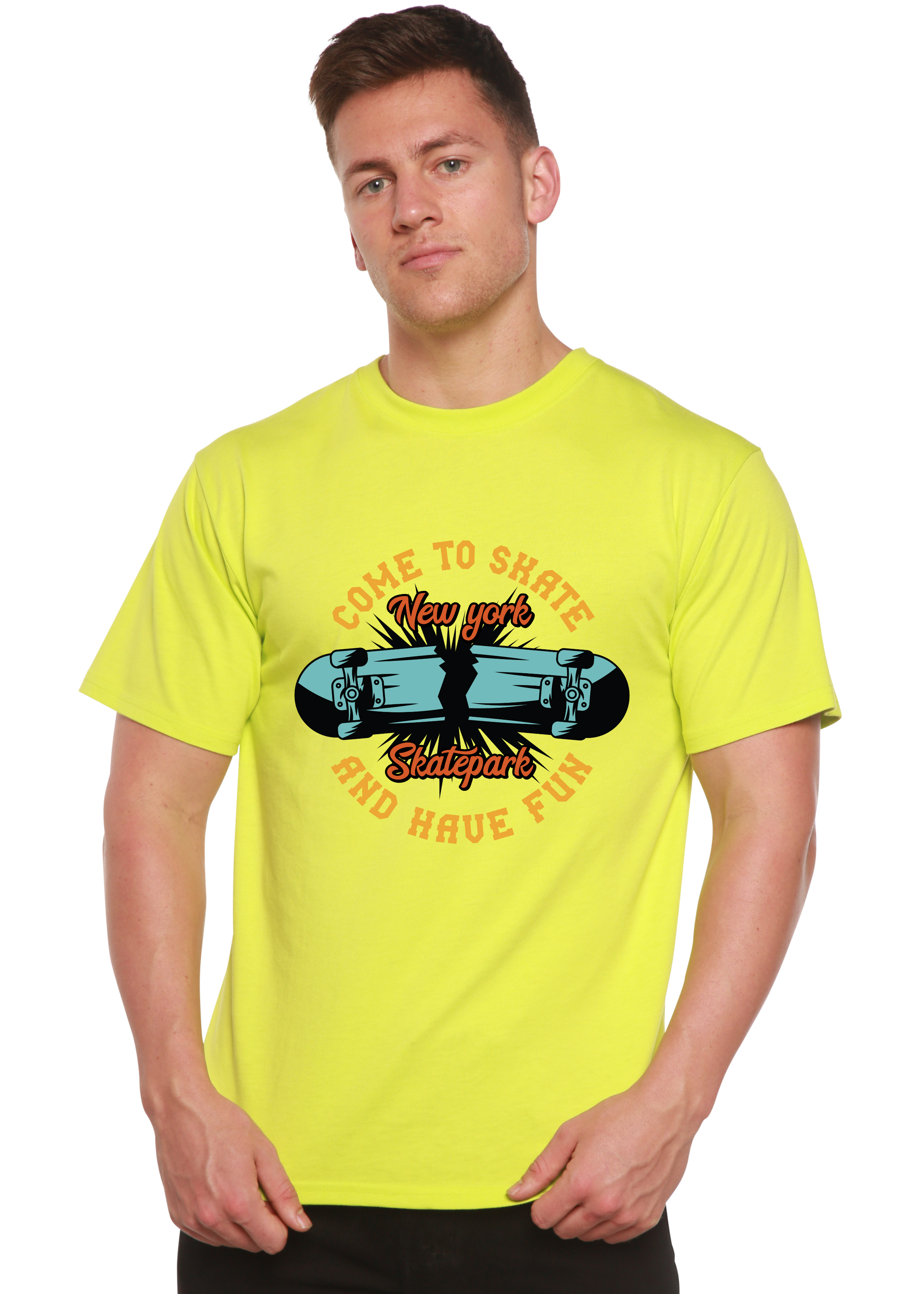 New York Skatepark Men's Bamboo Viscose/Organic Cotton Short Sleeve Graphic T-Shirt