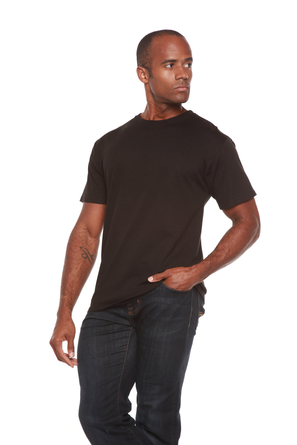 Custom Printed Men's Bamboo Viscose/Organic Cotton Short Sleeve T-Shirt