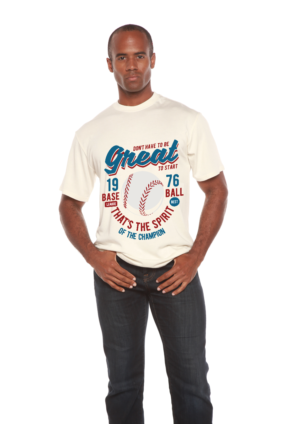 Great Baseball Men's Bamboo Viscose/Organic Cotton Short Sleeve Graphic T-Shirt